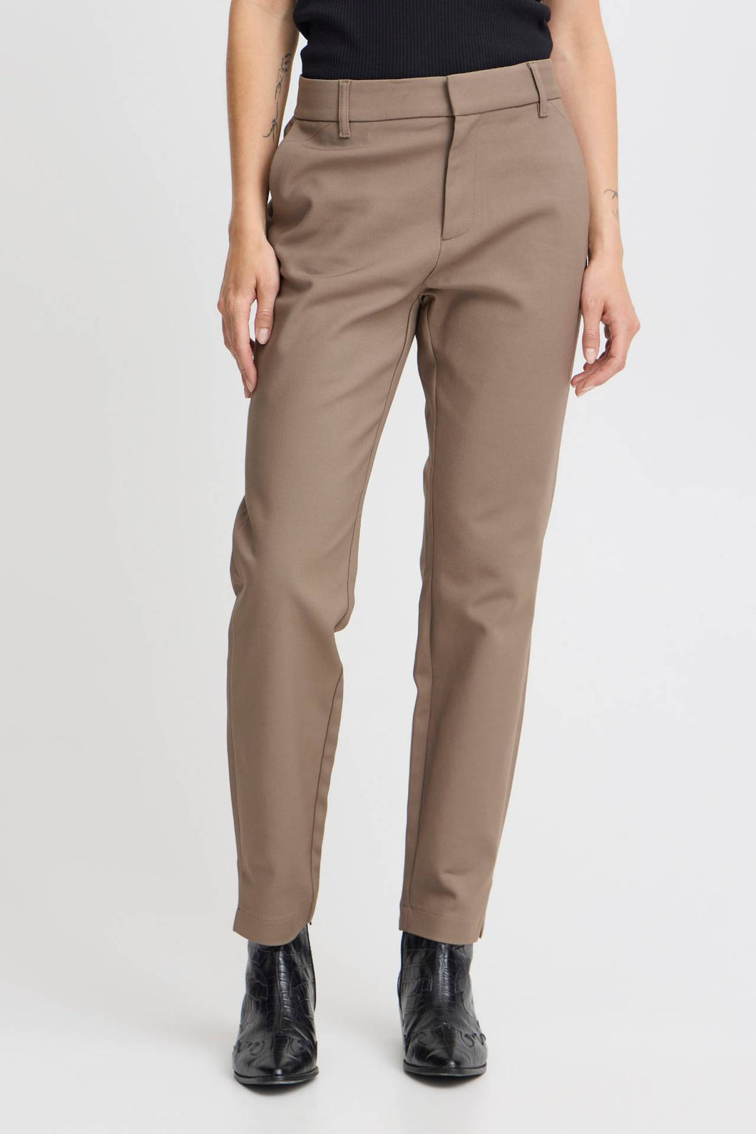 PULZ PANT BINDY WALNUT LONG SKINNY LEG