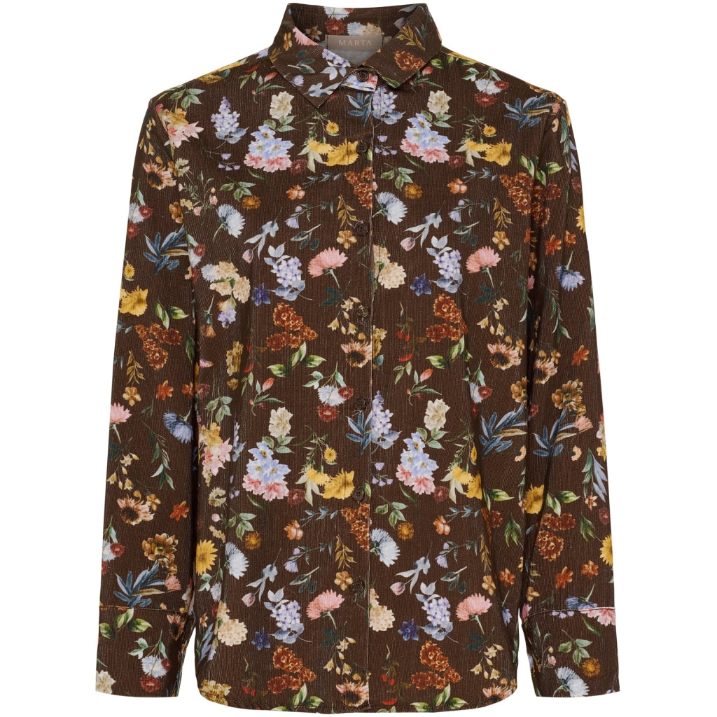 MARTA SHIRT 258042 BROWN BABY FLØJL