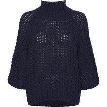 Indlæs billede til gallerivisning MARTA STRIK BLOUSE BLUE 201132 NAVY
