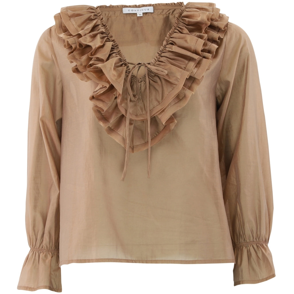 CONTINUE BLOUSE JODY L/S NOUGAT