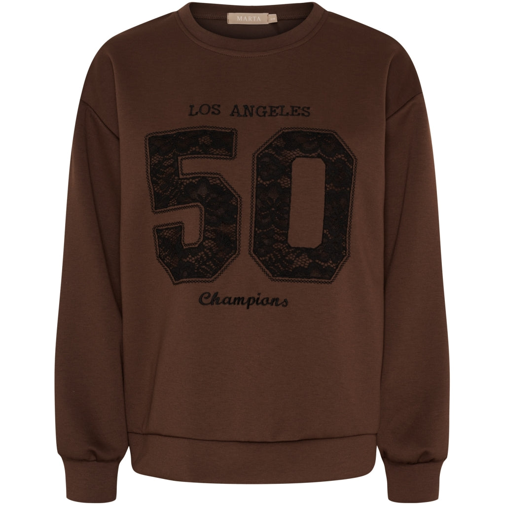 MARTA SWEAT SHIRT BRUN/SORT