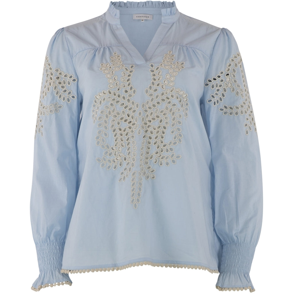 CONTINUE BLOUSE ASTA WITH EMBRODERY LIGHT BLUE