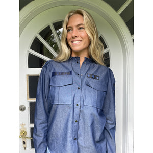 CONTINUE BLOUSE MILLI CHAMBRE BLUE