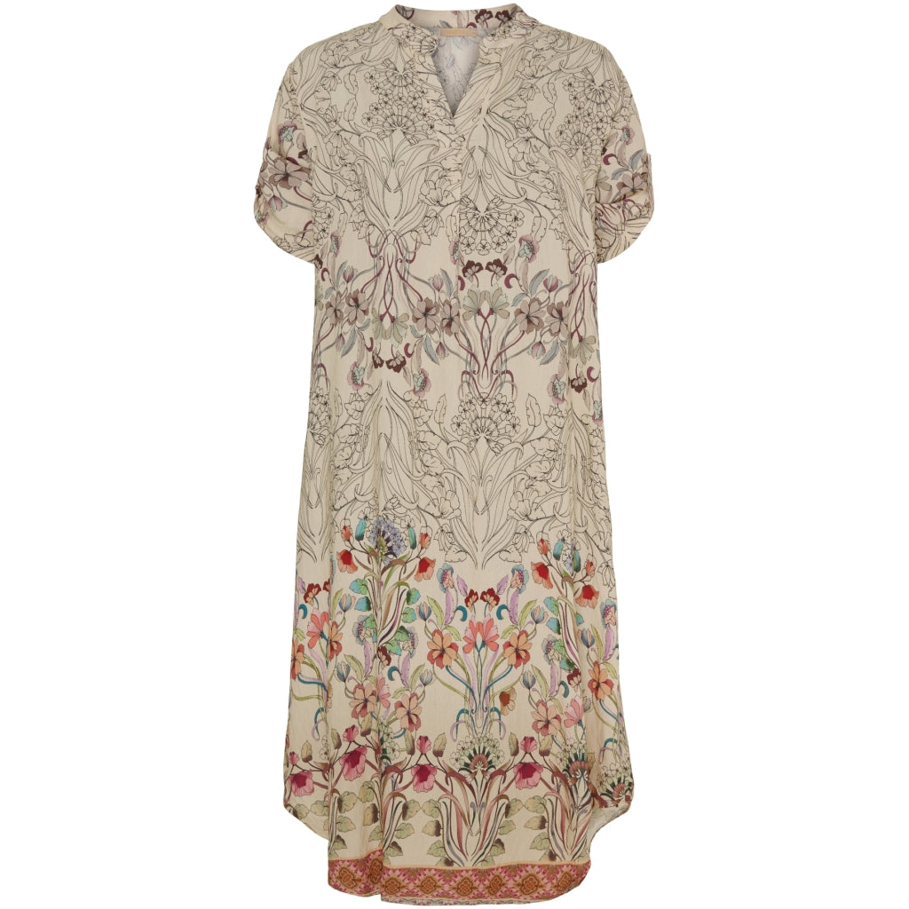 MARTA DRESS BEIGE FLOWER 5677