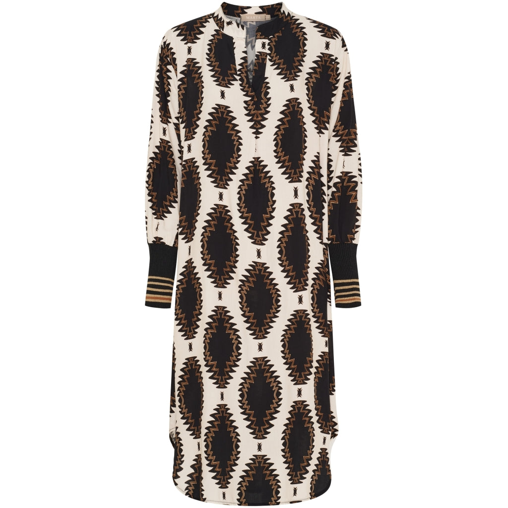MARTA DRESS BLACK/BROWN 25230