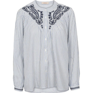 LECOCO BLOUSE BLUE/WHITE