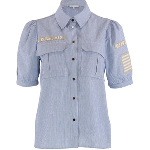 CONTINUE BLOUSE MILLI STRIPE PATCH