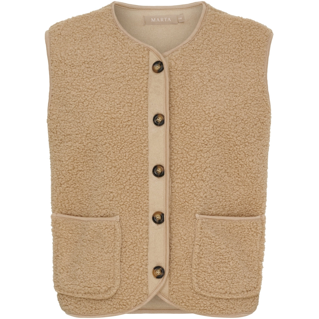 MARTA PLYS VEST CAMEL 25172