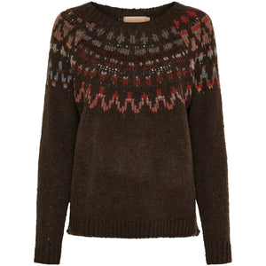 MARTA STRIK BLUSE BROWN 25540