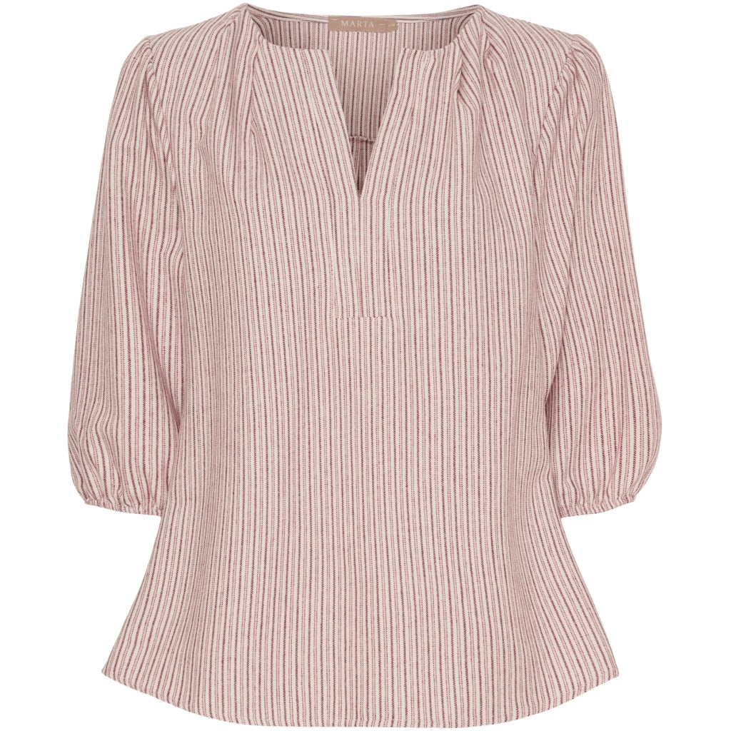 MARTA BLOUSE STRIB PINK 7516