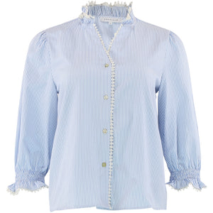 CONTINUE BLOUSE JOE STRIPE CHROCHE
