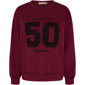 MARTA SWEATSHIRT 58512 BORDEAUX/BLACK