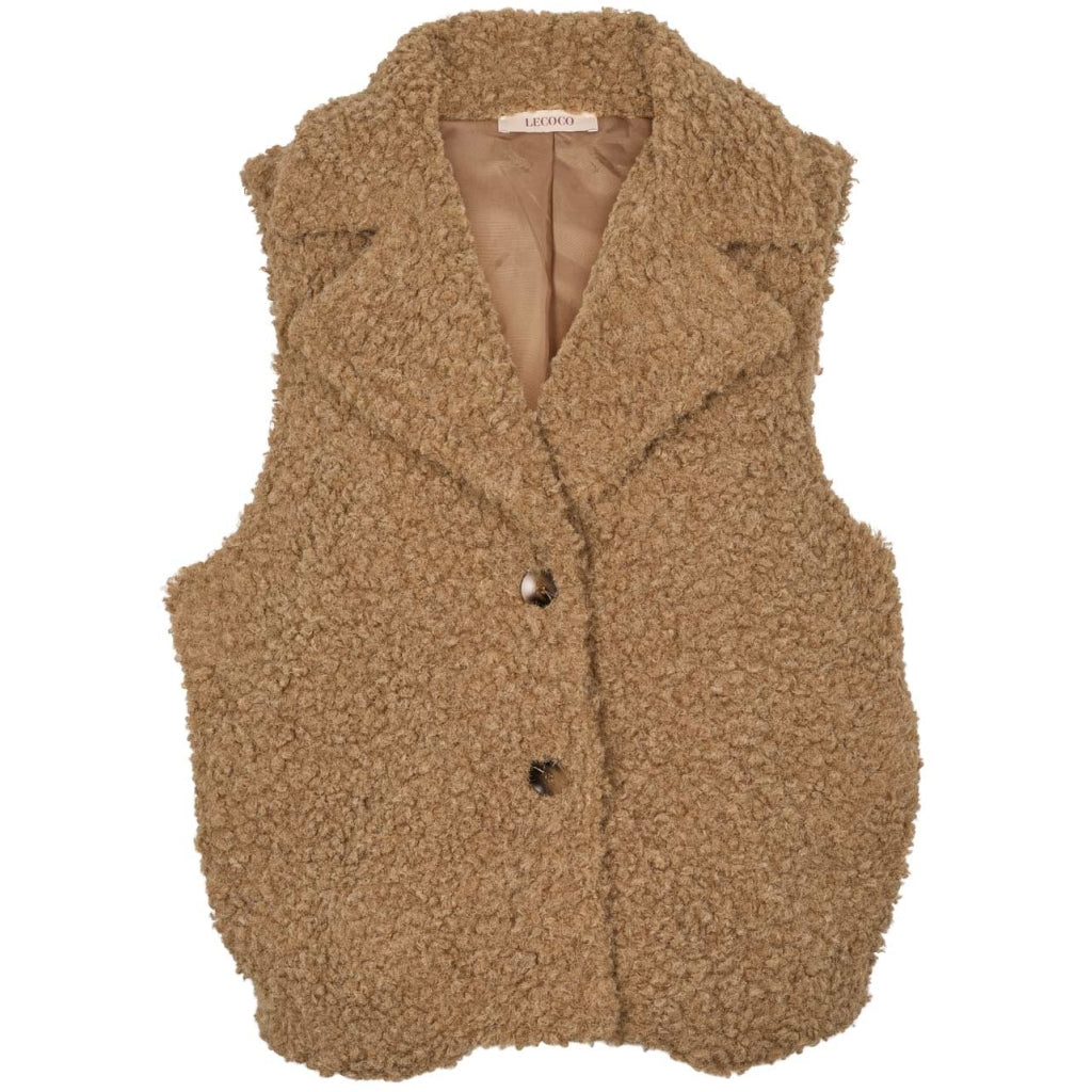 LECOCO PLYS VEST LUNA CAMEL