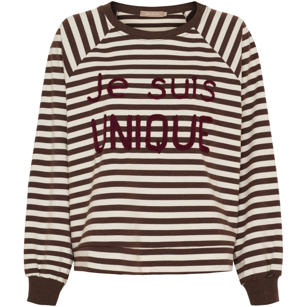 MARTA FENJA SWEAT SHIRT BROWN/BORDEAX 38817