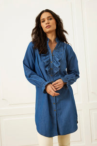 IN FRONT TUNIC MARLIE DEMIN BLUE