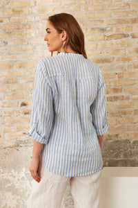 IN FRONT SHIRT LINEA STRIP LIGHT BLUE
