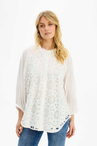 IN FRONT BLOUSE MAJ WHITE