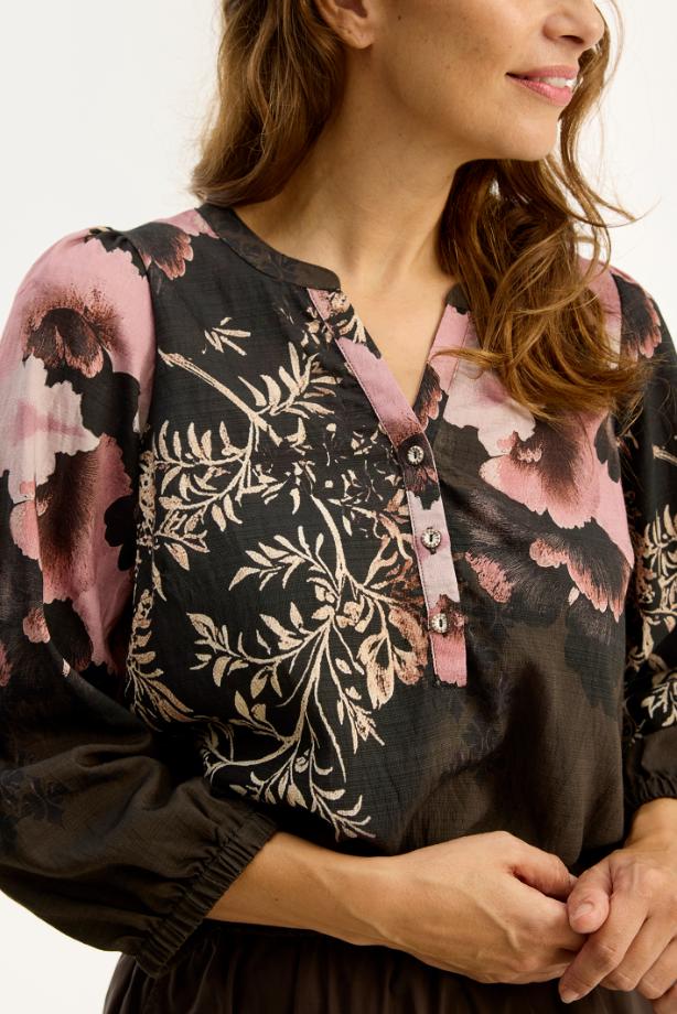 IN FRONT BLOUSE LILLY MOCCA 16861