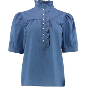 CONTINUE BLOUSE ARIANA CHAMBRE SS LIGHT BLUE