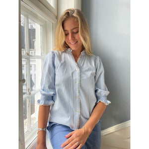 CONTINUE BLOUSE JOE STRIPE CHROCHE