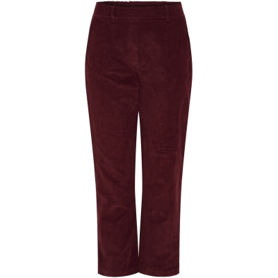 MARTA SMAL RIFLET FLØJL BUKS BORDEAUX 256422