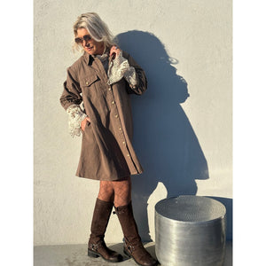 GASPAR DRESS MEMPHIS TAUPE