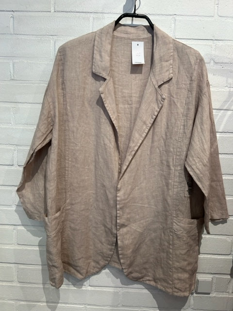 QNUZ JAKKE BEIGE LINNEN