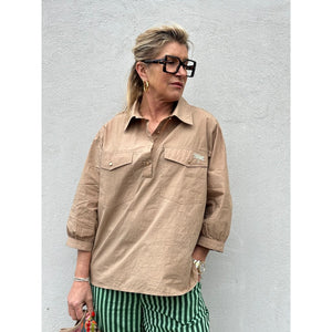 GASPAR SHIRT OSLO DARK SAND