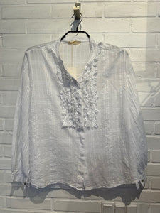 BOHO LOVE BLOUSE MED FLÆS HVID