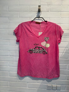 BOHO LOVE T-SHIRT PINK/LEO BIL