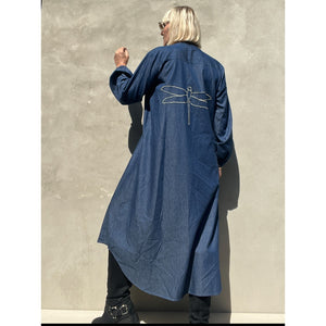 GASPAR LUNA DEMIN DRESS BLUE