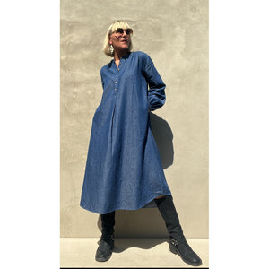 GASPAR LUNA DEMIN DRESS BLUE