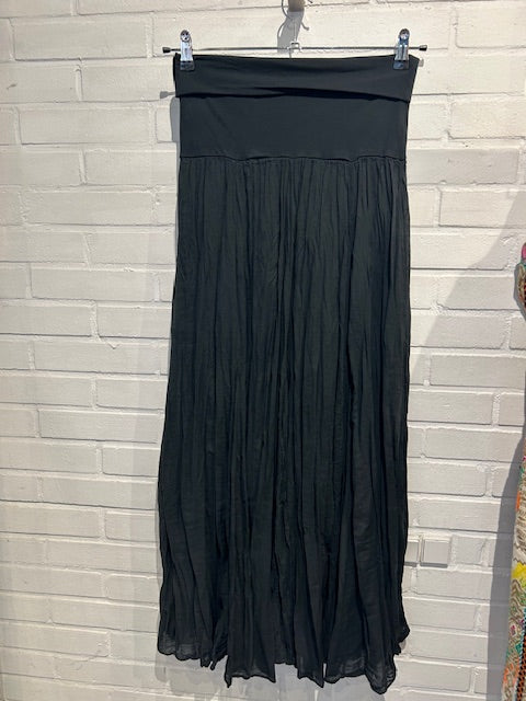 QNUZ SKIRT  BLACK/GREY