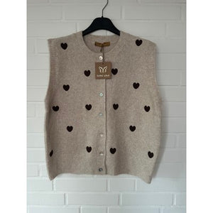 BOHO LOVE HJERTE VEST BEIGE