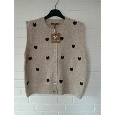 BOHO LOVE HJERTE VEST BEIGE