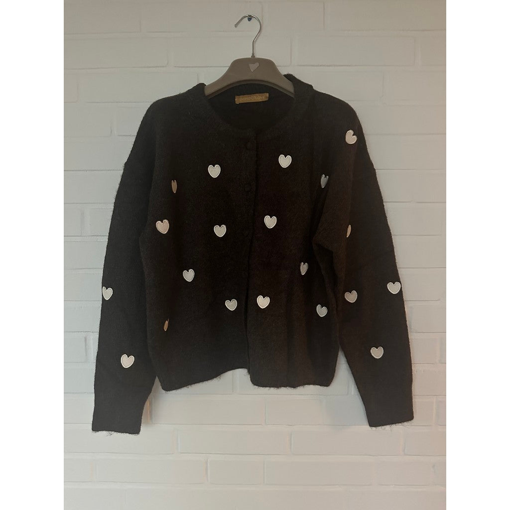 BOHO LOVE HJERTE CARDIGAN BROWN
