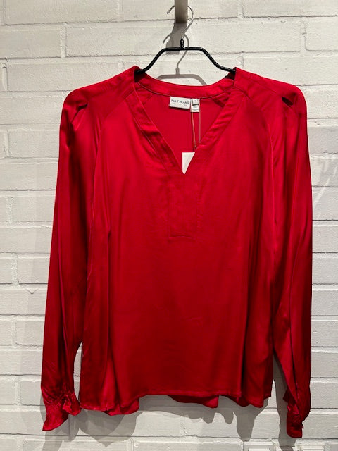 PULZ BLOUSE CASSY RED