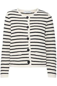 PULZ CARDIGAN JACKET BLACK/WHITE