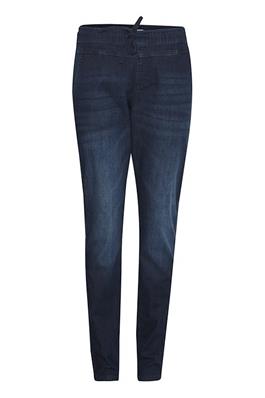 PULZ HW STRING PANT SKINNY LEG MEDIUM BLUE DENIM