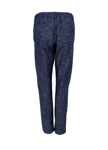 BLACK COLOUR BOX PANT REGULAR FIT 40560 NAVY DEMIN