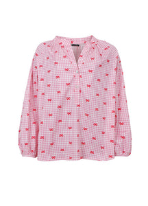 BLACK COLOUR BLOUSE PINK BOW 40899