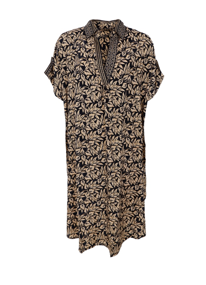 BLACK COLOUR LUNA S/S KAFTAN TUNIC SAHARA MOON 39196