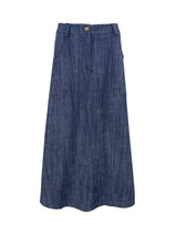 Indlæs billede til gallerivisning BLACK COLOUR BOX A_SKIRT NAVY DEMIN 40607
