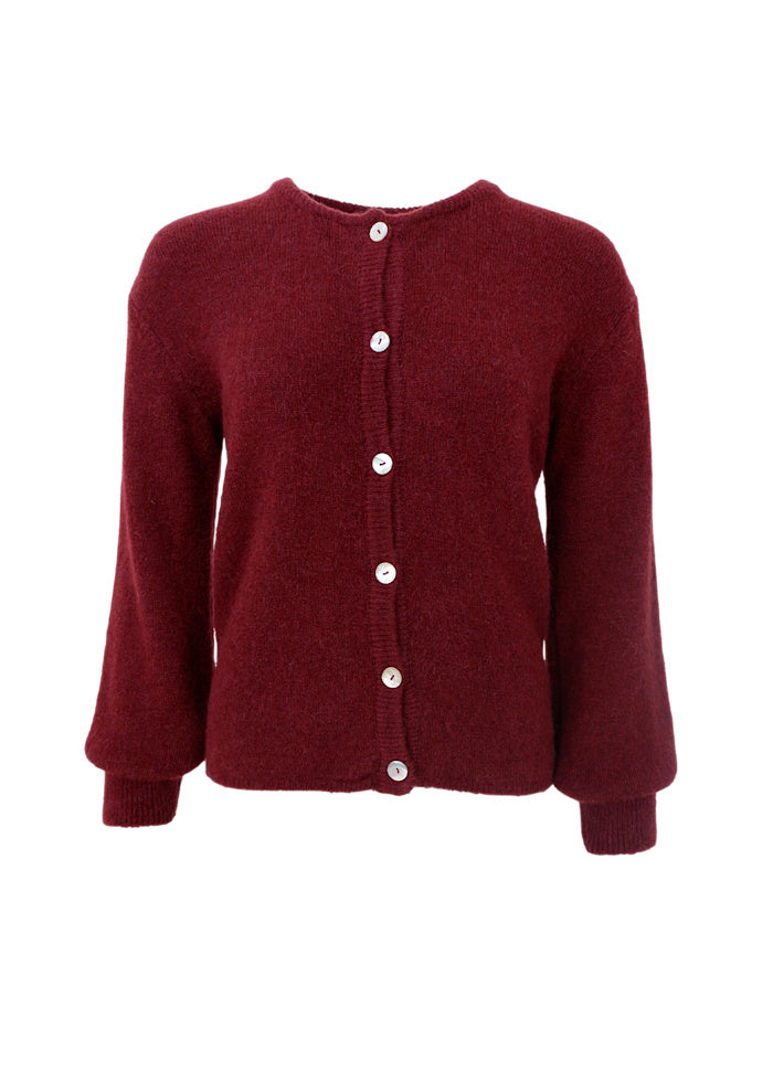 BLACK COLOUR BELLA KNIT CARDIGAN PLUM 1205