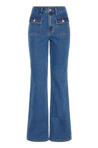 PULZ JEANS CHEL BOOTCUT LEG 50209175 MEDIUM BLUE