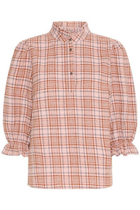 PULZ BLOUSE EVIE 502009225 SOFT PINK/BROWN
