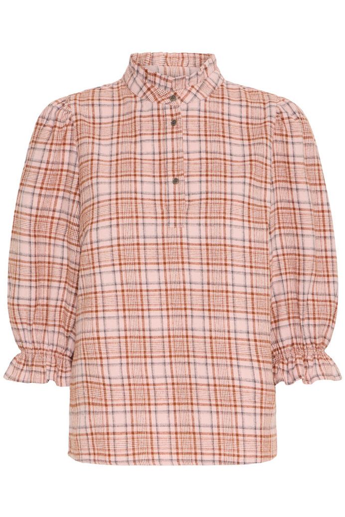 PULZ BLOUSE EVIE 502009225 SOFT PINK/BROWN
