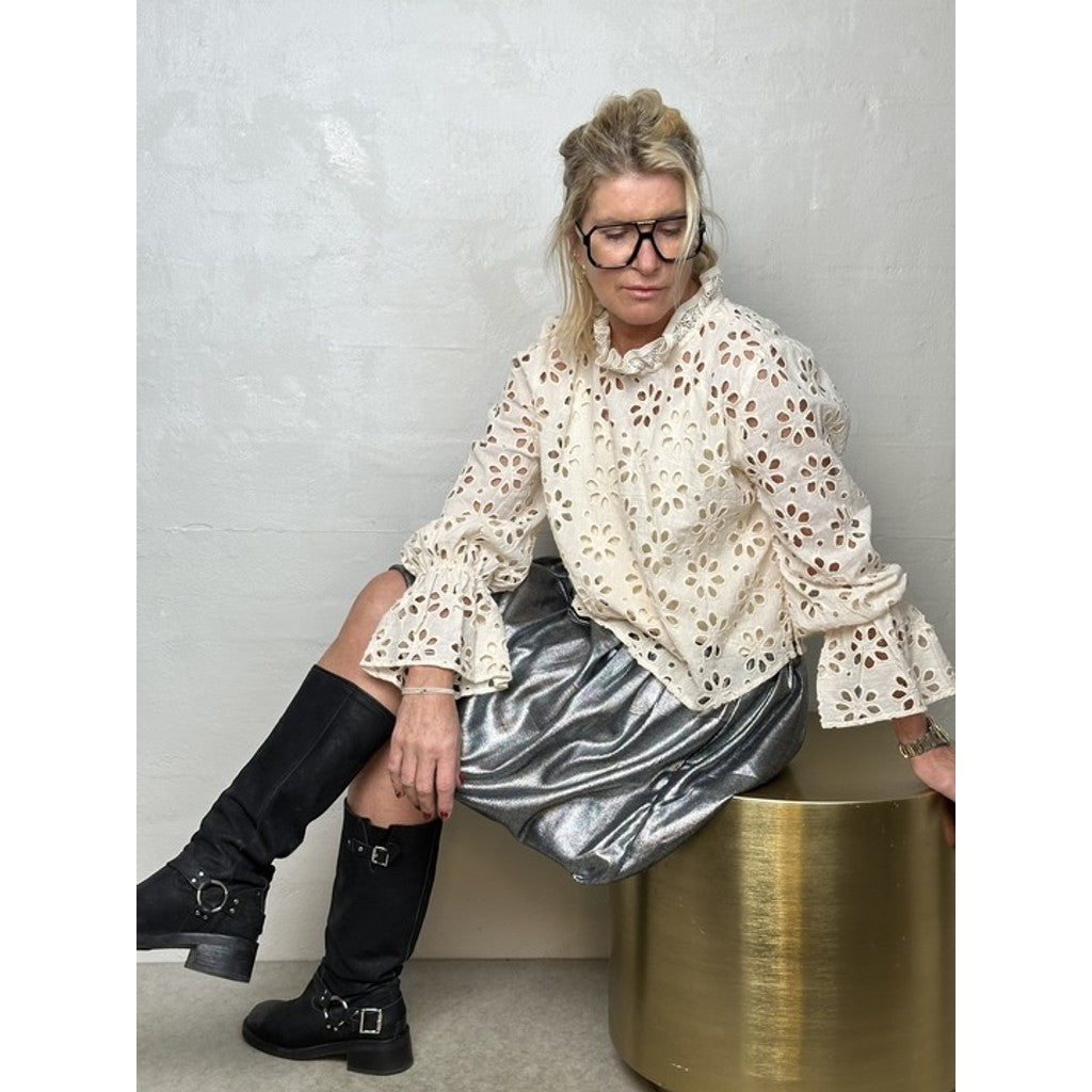 GASPAR BLOUSE GOA BRODERI ANGLAISE OFF WHITE