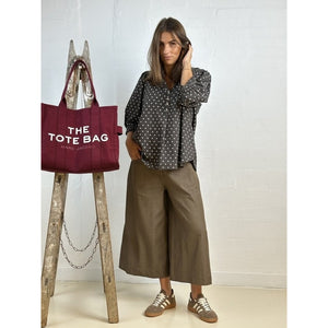 GASPAR BLOUSE TUNE DOT DARK GREY