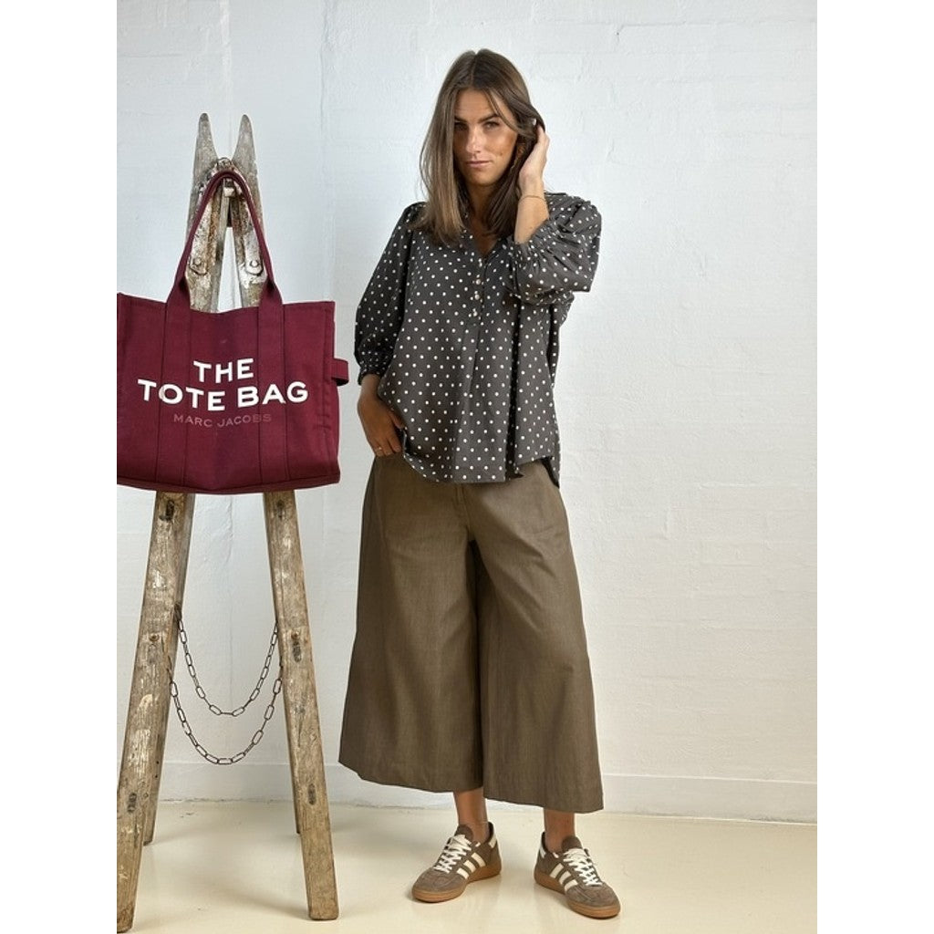 GASPAR BLOUSE TUNE DOT DARK GREY